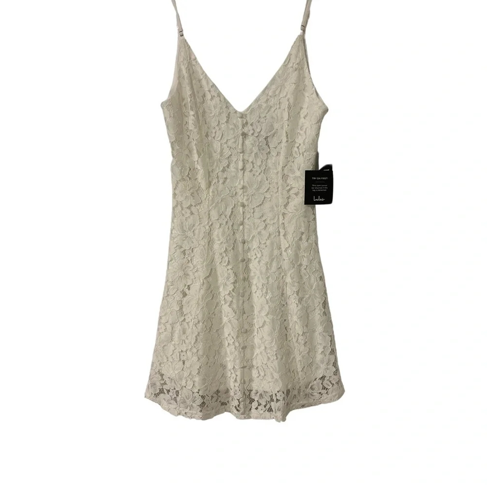 Lulu’s Easy Love White Lace Skater Dress - Bridal Shower, Bachelorette - Picture 4 of 7